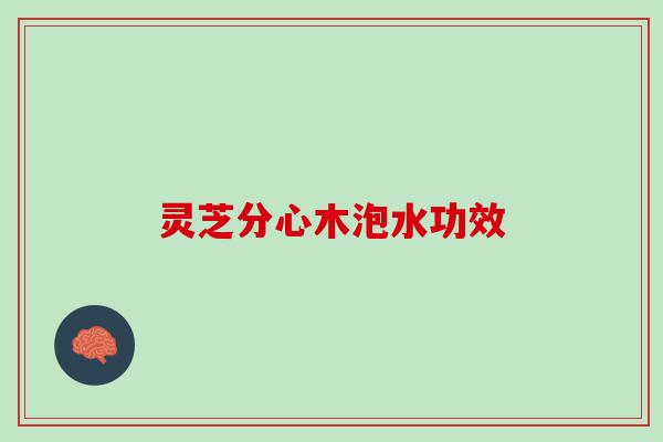 灵芝分心木泡水功效