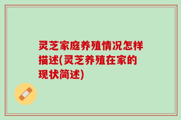 灵芝家庭养殖情况怎样描述(灵芝养殖在家的现状简述)