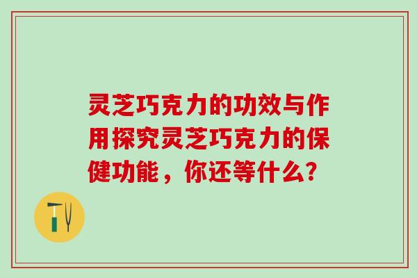 灵芝巧克力的功效与作用探究灵芝巧克力的保健功能，你还等什么？