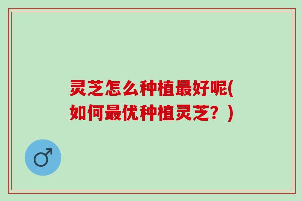 灵芝怎么种植最好呢(如何最优种植灵芝？)