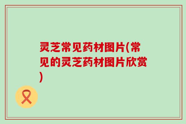灵芝常见药材图片(常见的灵芝药材图片欣赏)