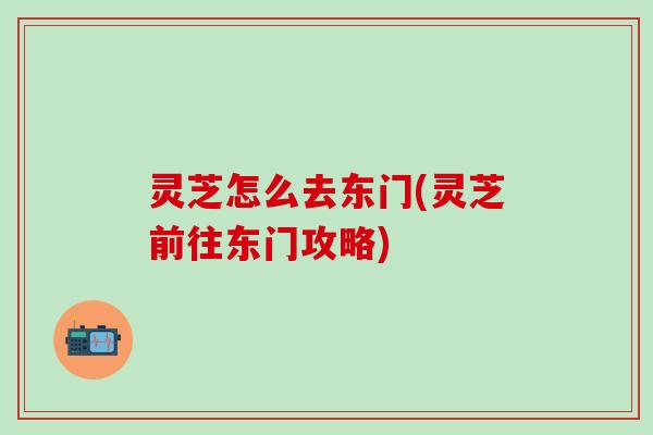 灵芝怎么去东门(灵芝前往东门攻略)