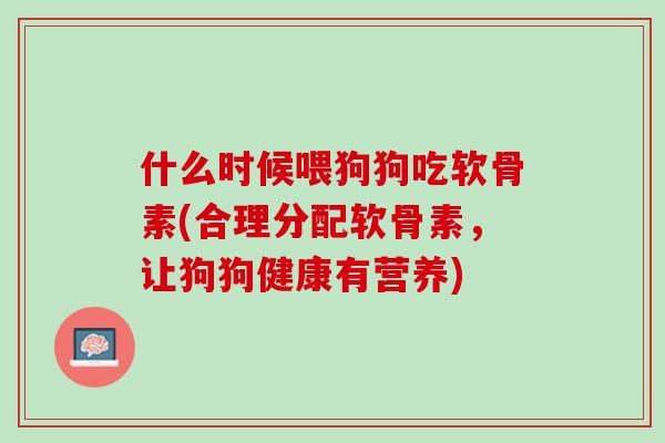 什么时候喂狗狗吃软骨素(合理分配软骨素，让狗狗健康有营养)
