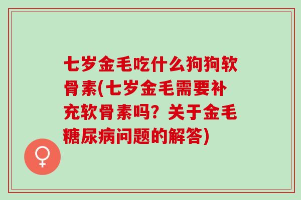 七岁金毛吃什么狗狗软骨素(七岁金毛需要补充软骨素吗？关于金毛糖尿病问题的解答)