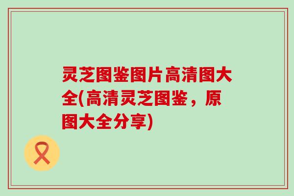 灵芝图鉴图片高清图大全(高清灵芝图鉴，原图大全分享)