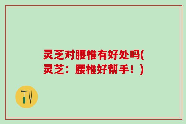灵芝对腰椎有好处吗(灵芝：腰椎好帮手！)