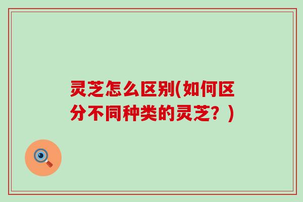 灵芝怎么区别(如何区分不同种类的灵芝？)