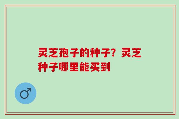 灵芝孢子的种子？灵芝种子哪里能买到