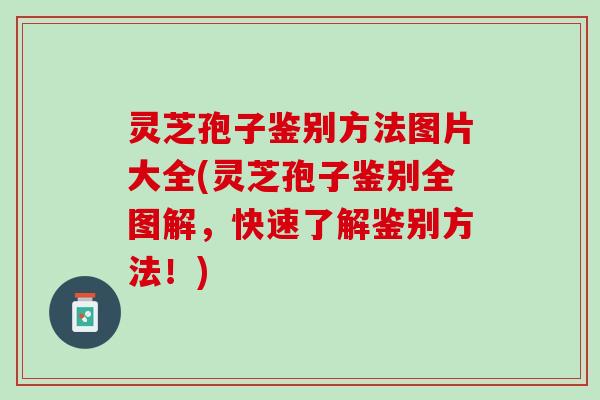 灵芝孢子鉴别方法图片大全(灵芝孢子鉴别全图解，快速了解鉴别方法！)