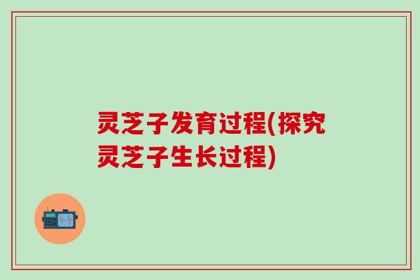 灵芝子发育过程(探究灵芝子生长过程)