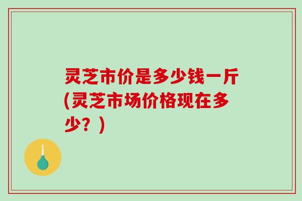 灵芝市价是多少钱一斤(灵芝市场价格现在多少？)