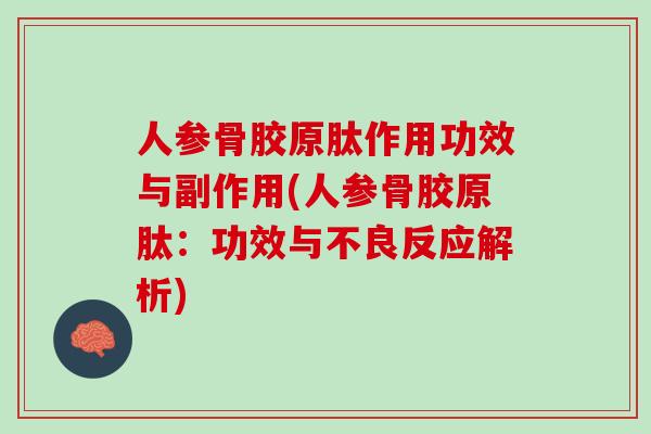 人参骨胶原肽作用功效与副作用(人参骨胶原肽：功效与不良反应解析)