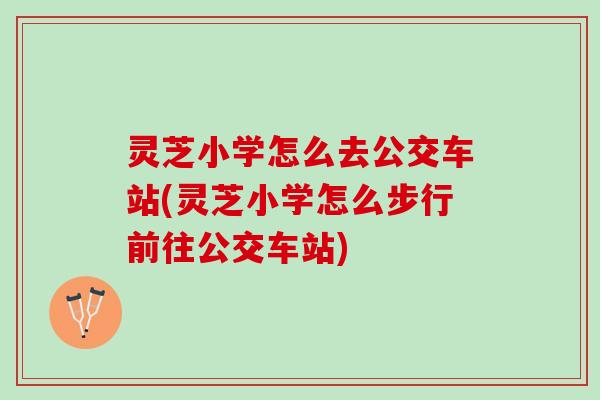 灵芝小学怎么去公交车站(灵芝小学怎么步行前往公交车站)