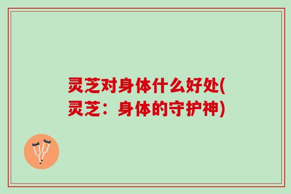 灵芝对身体什么好处(灵芝：身体的守护神)