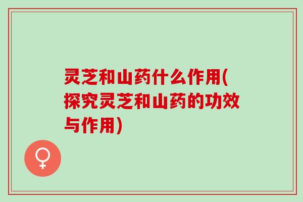 灵芝和山药什么作用(探究灵芝和山药的功效与作用)