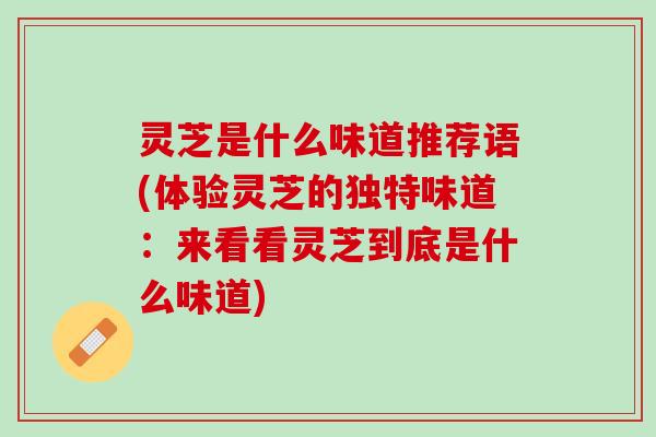 灵芝是什么味道推荐语(体验灵芝的独特味道：来看看灵芝到底是什么味道)