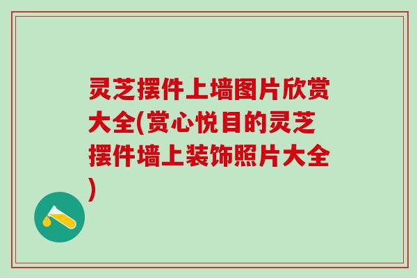 灵芝摆件上墙图片欣赏大全(赏心悦目的灵芝摆件墙上装饰照片大全)