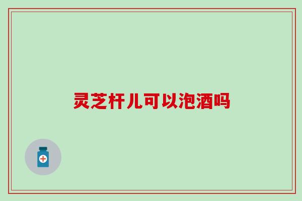 灵芝杆儿可以泡酒吗