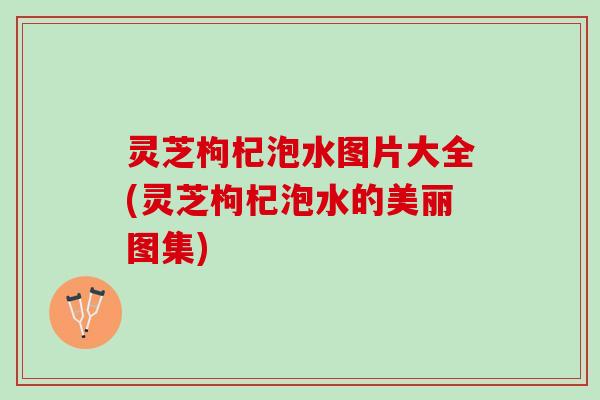 灵芝枸杞泡水图片大全(灵芝枸杞泡水的美丽图集)
