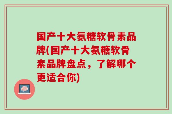 国产十大氨糖软骨素品牌(国产十大氨糖软骨素品牌盘点，了解哪个更适合你)