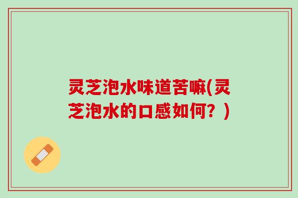 灵芝泡水味道苦嘛(灵芝泡水的口感如何？)