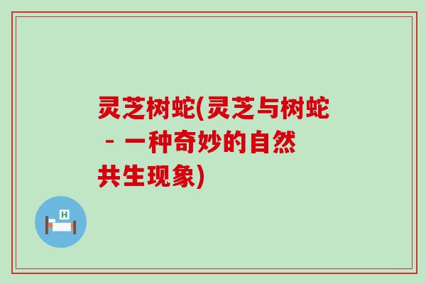 灵芝树蛇(灵芝与树蛇 - 一种奇妙的自然共生现象)