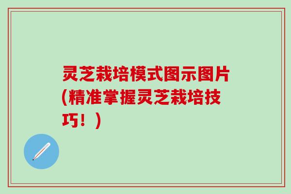 灵芝栽培模式图示图片(精准掌握灵芝栽培技巧！)