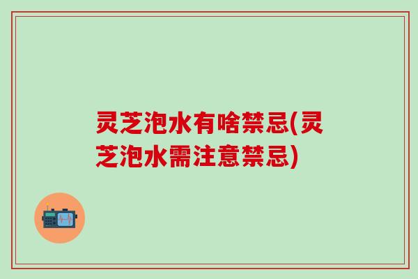 灵芝泡水有啥禁忌(灵芝泡水需注意禁忌)