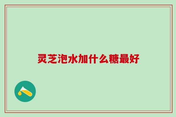 灵芝泡水加什么糖最好