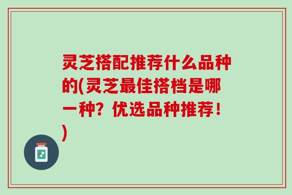 灵芝搭配推荐什么品种的(灵芝最佳搭档是哪一种？优选品种推荐！)