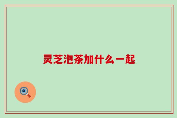 灵芝泡茶加什么一起