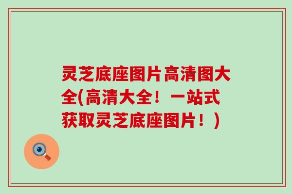 灵芝底座图片高清图大全(高清大全！一站式获取灵芝底座图片！)