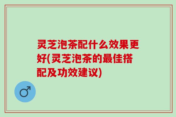 灵芝泡茶配什么效果更好(灵芝泡茶的最佳搭配及功效建议)