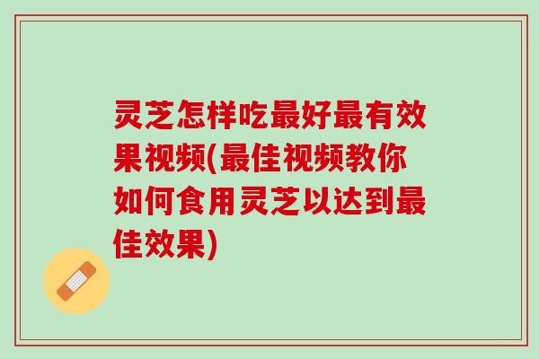 灵芝怎样吃最好最有效果视频(最佳视频教你如何食用灵芝以达到最佳效果)