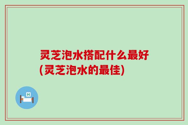 灵芝泡水搭配什么最好(灵芝泡水的最佳)