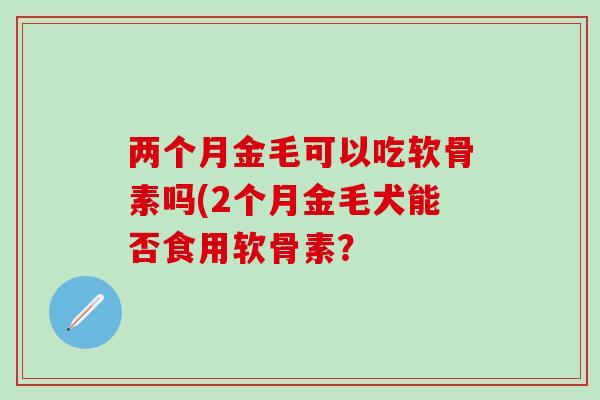 两个月金毛可以吃软骨素吗(2个月金毛犬能否食用软骨素？
