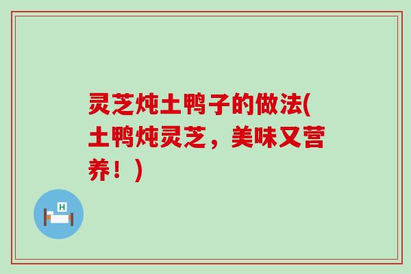 灵芝炖土鸭子的做法(土鸭炖灵芝，美味又营养！)