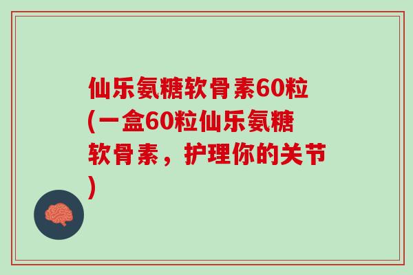 仙乐氨糖软骨素60粒(一盒60粒仙乐氨糖软骨素，护理你的关节)
