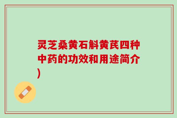 灵芝桑黄石斛黄芪四种中药的功效和用途简介)