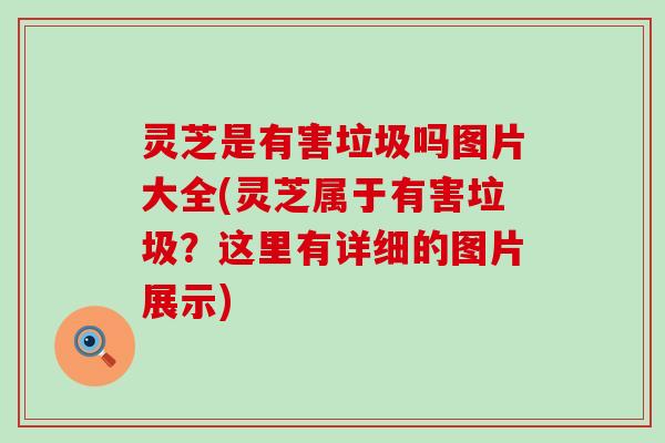 灵芝是有害垃圾吗图片大全(灵芝属于有害垃圾？这里有详细的图片展示)