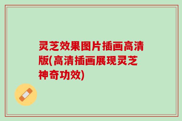 灵芝效果图片插画高清版(高清插画展现灵芝神奇功效)