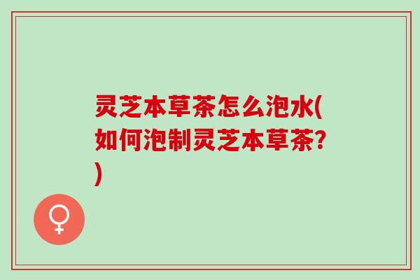 灵芝本草茶怎么泡水(如何泡制灵芝本草茶？)