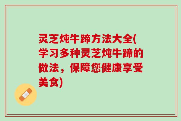 灵芝炖牛蹄方法大全(学习多种灵芝炖牛蹄的做法，保障您健康享受美食)