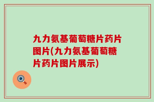 九力氨基葡萄糖片药片图片(九力氨基葡萄糖片药片图片展示)