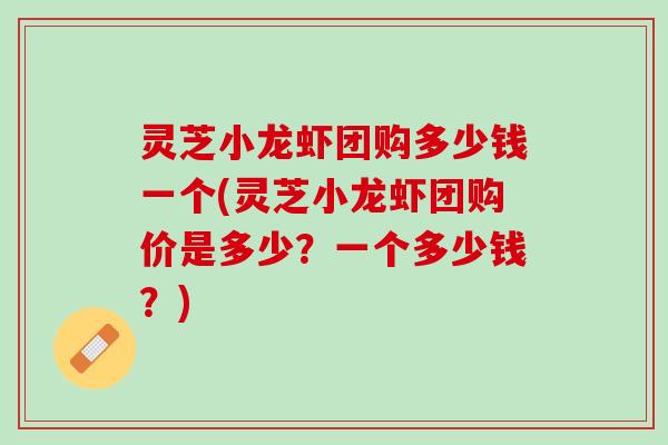 灵芝小龙虾团购多少钱一个(灵芝小龙虾团购价是多少？一个多少钱？)