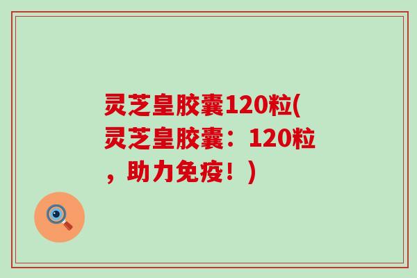 灵芝皇胶囊120粒(灵芝皇胶囊：120粒，助力免疫！)