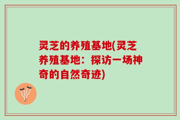灵芝的养殖基地(灵芝养殖基地：探访一场神奇的自然奇迹)