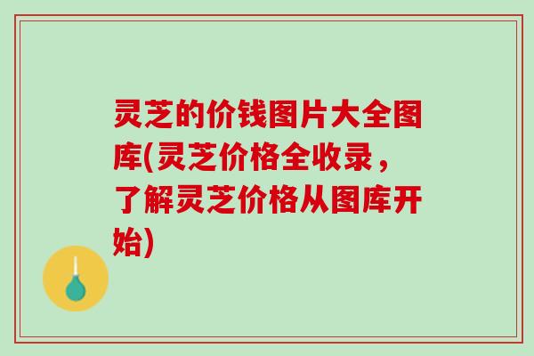 灵芝的价钱图片大全图库(灵芝价格全收录，了解灵芝价格从图库开始)