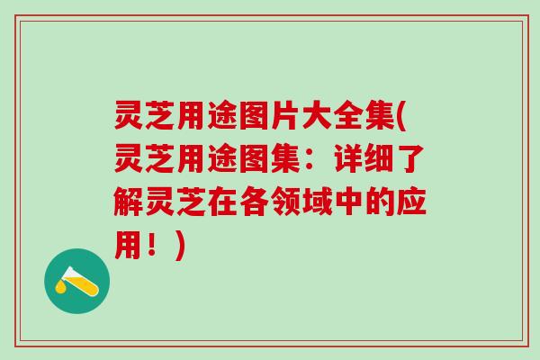 灵芝用途图片大全集(灵芝用途图集：详细了解灵芝在各领域中的应用！)