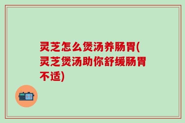 灵芝怎么煲汤养肠胃(灵芝煲汤助你舒缓肠胃不适)